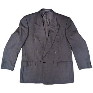Vintage Modesto Bertotto Men's 42R Super 100s Wool Double Breasted Blazer